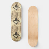 Skateboard Sepia Butterfleur | Tan Butterfly on Fleur de Lis (Recto)