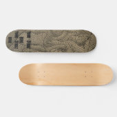 Skateboard sépia d'art abstrait posant conception unique de (Horz)