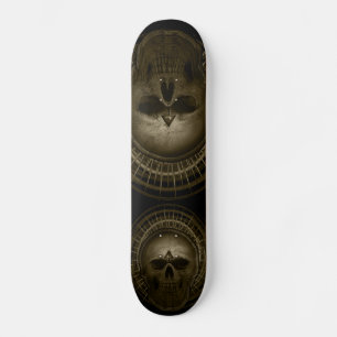 Skateboard Sepia Skull