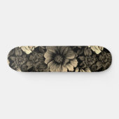 Skateboard Sépia tonique Vintage Floral Print (Horz)