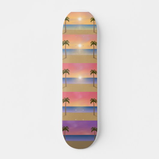 Skateboard Séquence de coucher de soleil sur la plage : Skate (Devant)