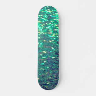 Skateboard Séquence simulée bleue turquoise