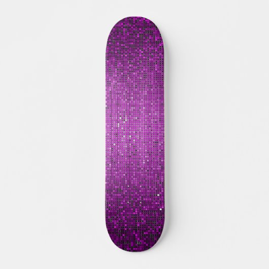 Skateboard Séquin de Parties scintillant violet Disco Old Sch (Devant)
