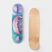 Skateboard Série Aquarelle : Méduse (Recto)