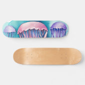 Skateboard Série Aquarelle : Méduse (Horz)