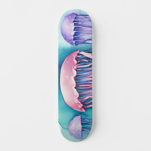 Skateboard Série Aquarelle : Méduse