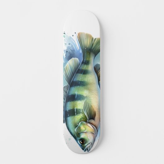 Skateboard Série Aquarelle : Perche (Recto)