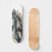 Skateboard Série Aquarelle : Poisson-chat (Recto)