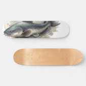 Skateboard Série Aquarelle : Poisson-chat (Horz)