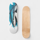 Skateboard Série Aquarelle : Requin (Recto)