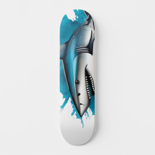 Skateboard Série Aquarelle : Requin (Recto)