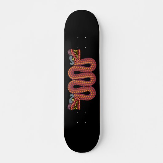 Skateboard serpent à deux têtes aztèque (Devant)