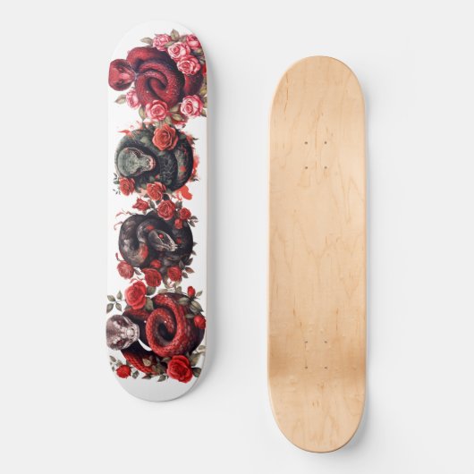 Skateboard Serpent rouge (Recto)