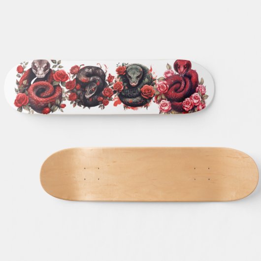 Skateboard Serpent rouge (Horz)