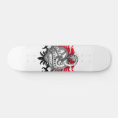 Skateboard Serpent rouge noir (Horz)