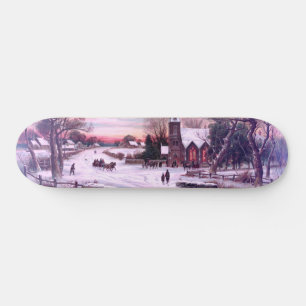 Skateboard Services religieux le matin de la veille de Noël