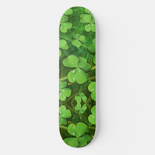 Skateboard Shamrock vert St Patrick's (Recto)