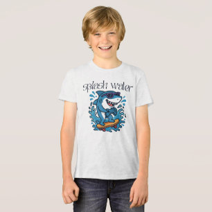 Skateboard Shark – Cool Shark met zonnebril Ridi Tri-Blend Shirt