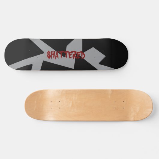 Skateboard shattered skate deck (Horz)