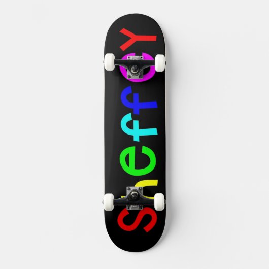 Skateboard Sheffey Bold Rainbow Fonts Skate Board (Recto)