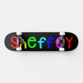 Skateboard Sheffey Bold Rainbow Fonts Skate Board (Horz)