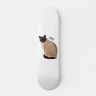 Skateboard Siamese cat cartoon