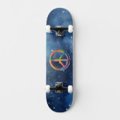 Skateboard Signe de la paix dans l'espace (Recto)