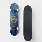 Skateboard Signe de la paix dans l'espace (Recto)