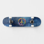 Skateboard Signe de la paix dans l'espace (Horz)