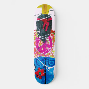 Skateboard Signe de Paix Hippie Groovy