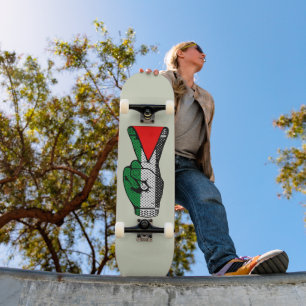 Skateboard Signe de victoire à la main Résistance Symbole Tri