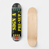 Skateboard SIGNER UN PLAN PRE NUP 7 3/4" Patinage (Recto)