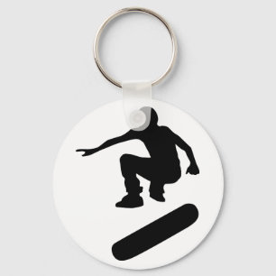skateboard silhouet sleutelhanger