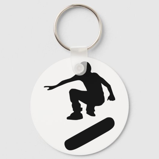 skateboard silhouet sleutelhanger (Voorkant)