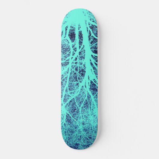 Skateboard Silhouette d'arbre vert (Recto)