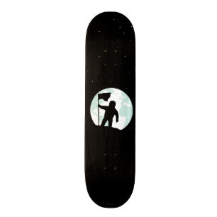 Skateboard Silhouette d'astronaute