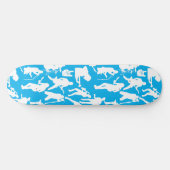 Skateboard Silhouette de bande de rock Motif.w Lblue BG (Horz)