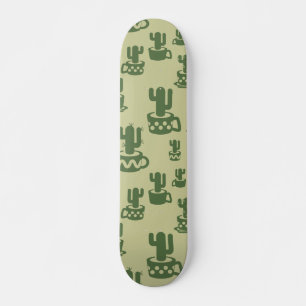 Skateboard Silhouette de cactus succulent en tasses et pots