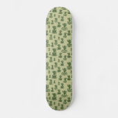 Skateboard Silhouette de cactus succulent en tasses et pots (Recto)