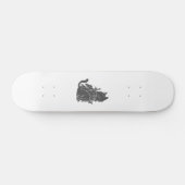 Skateboard Silhouette de chat guerrier - Choisir la couleur a (Horz)