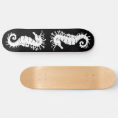 Skateboard Silhouette de la Créature de la Mer - Hippocampes (Horz)