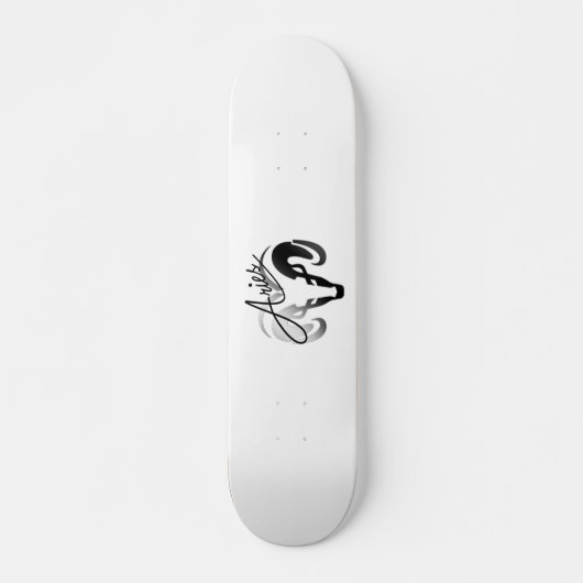 Skateboard Silver Aries le bélier Zodiac (Devant)