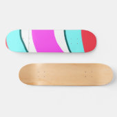 Skateboard simple coloré rouge personnalisé (Horz)