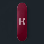 Skateboard Simple Couples | White & Burgundy<br><div class="desc">Classy, bold et moderne.</div>