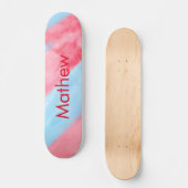 Skateboard simple initial letter mongram add your name red b (Recto)