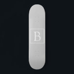 Skateboard Simple Light Grey monogram<br><div class="desc">Merci pour votre achat!</div>