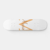 Skateboard simple minimal add name monogram orange brown thr (Horz)