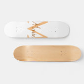 Skateboard simple minimal add name monogram orange brown thr (Horz)