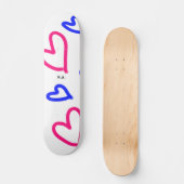 Skateboard SIMPLE MINIMAL.CUTIE AJOUTER NOM BÉBÉ cœur ajouter (Recto)