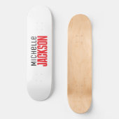 Skateboard Simple minimaliste Moderne Votre Nom Message (Recto)